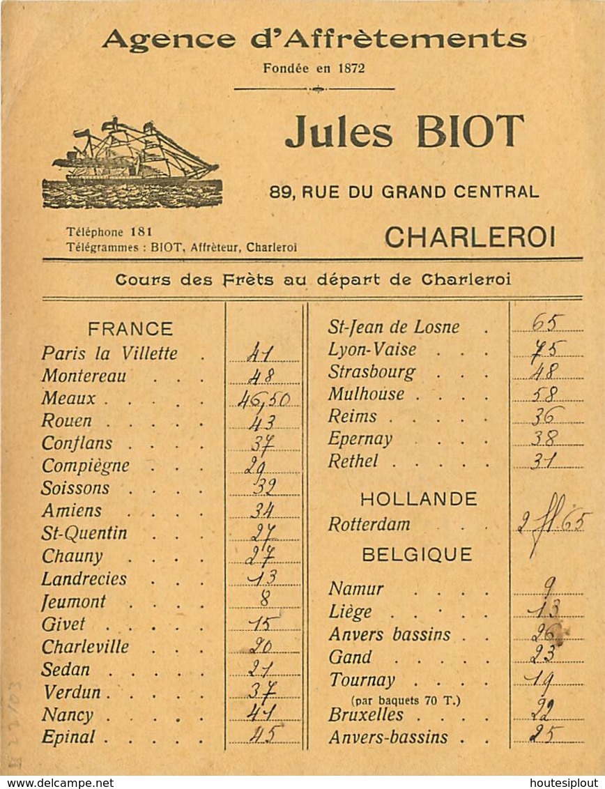 Belgique.  TP 193 (dont 1 sans signature) sur 10 imprimés Charleroi 1 > Courcelles 1927  cours des Frèts