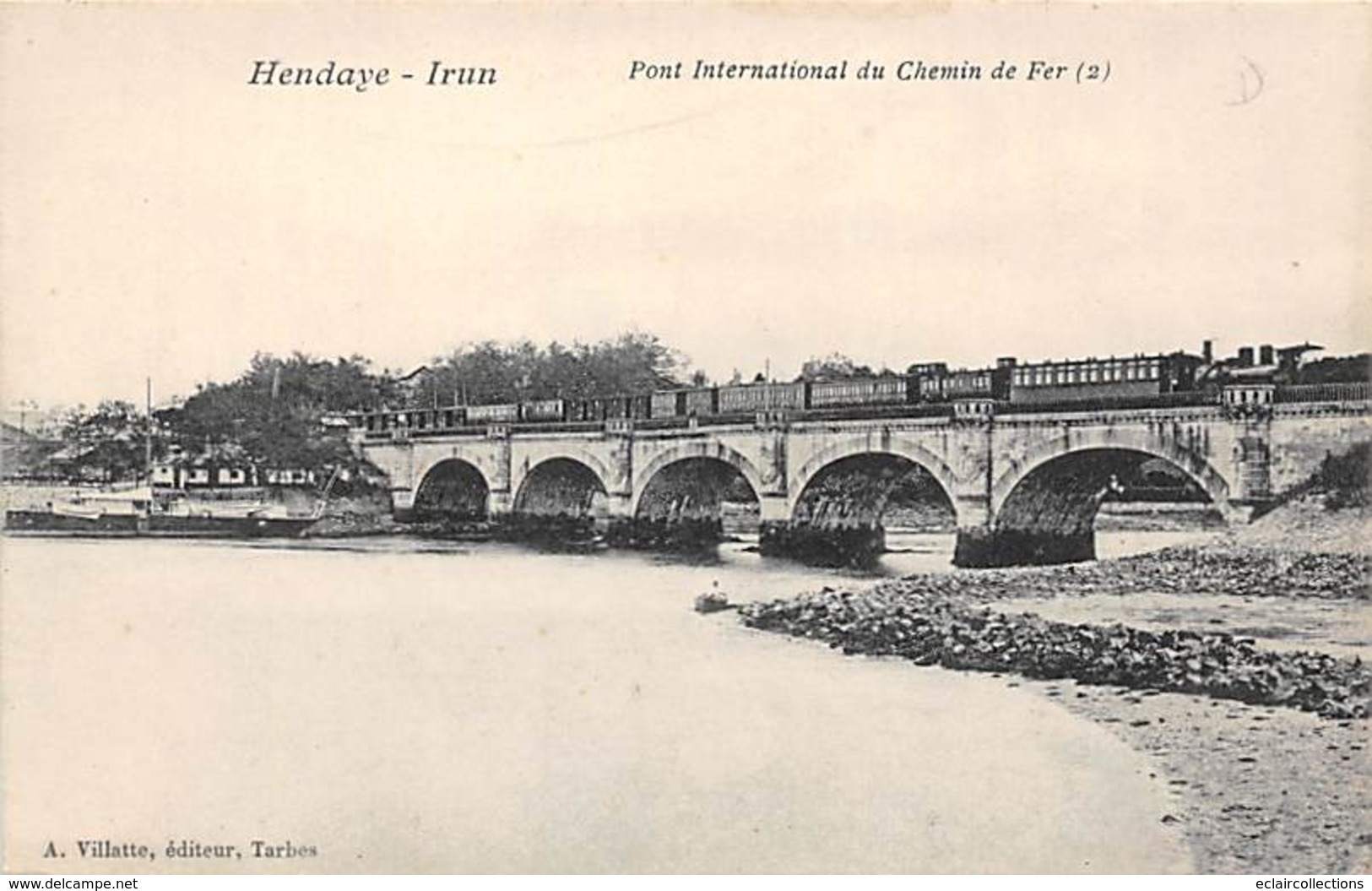 Hendaye        64        Pont International Du Chemin De Fer  Avec Le Train. 2     (voir Scan) - Hendaye