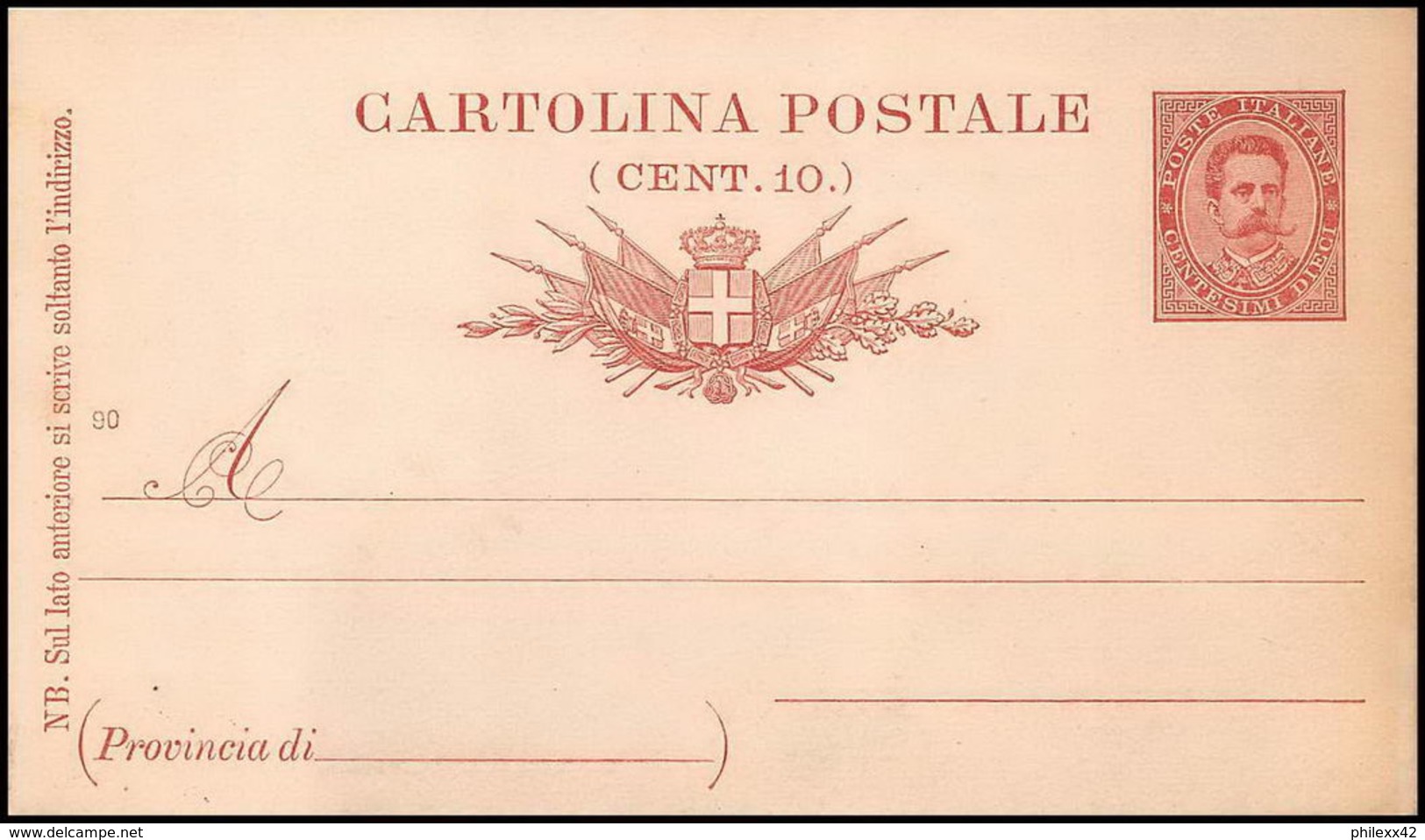 2815/ Italie (italy) Entier Stationery Carte Postale (postcard) N°16 (90) Neuf - Interi Postali