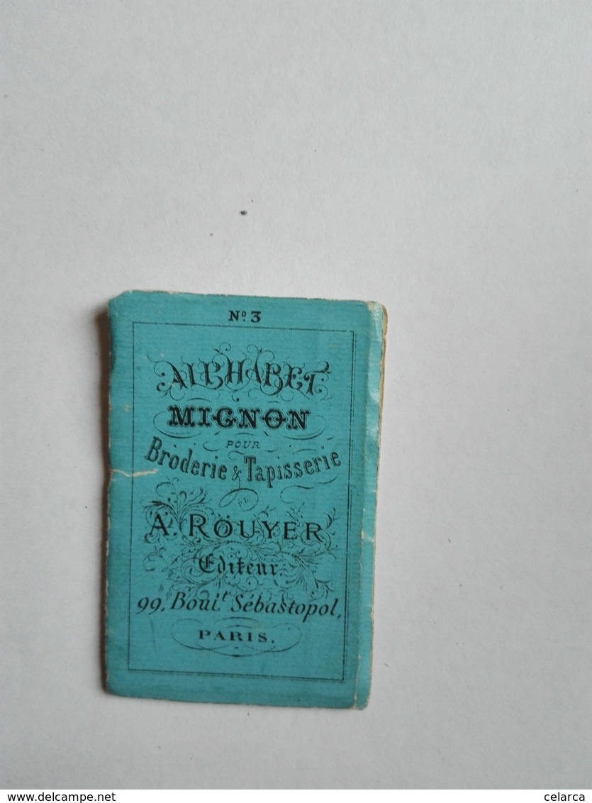 ALPHABET MIGNON POUR BRODERIE ET TAPISSERIE A.ROUYER N°3 - Other & Unclassified