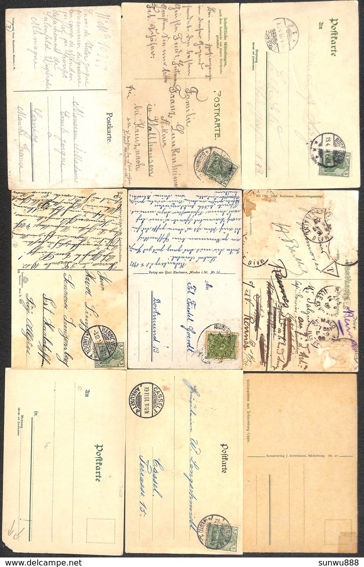 Lot 9 Postcards Schaumburg Lippische Landes Tracht - Minden - Bad Nenndorf - Costumi