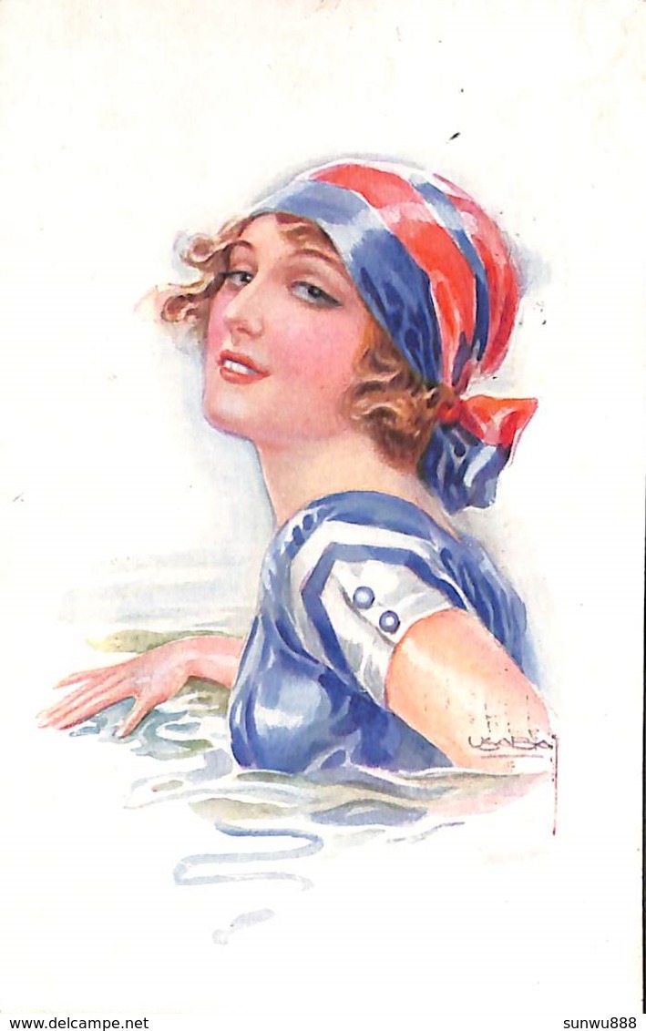 Usabal - Femme Woman Colorisée Maillot De Bain (censure 1917) - Usabal