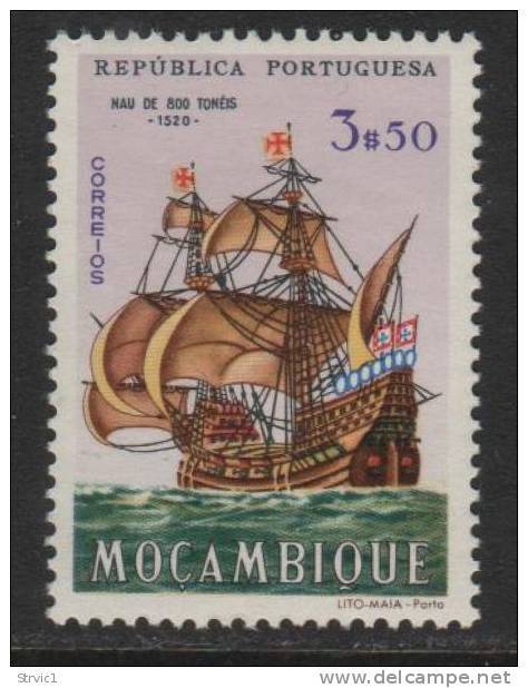 Mozambique, Scott # 443 Mint Hinged Ship, 1963 - Mozambique