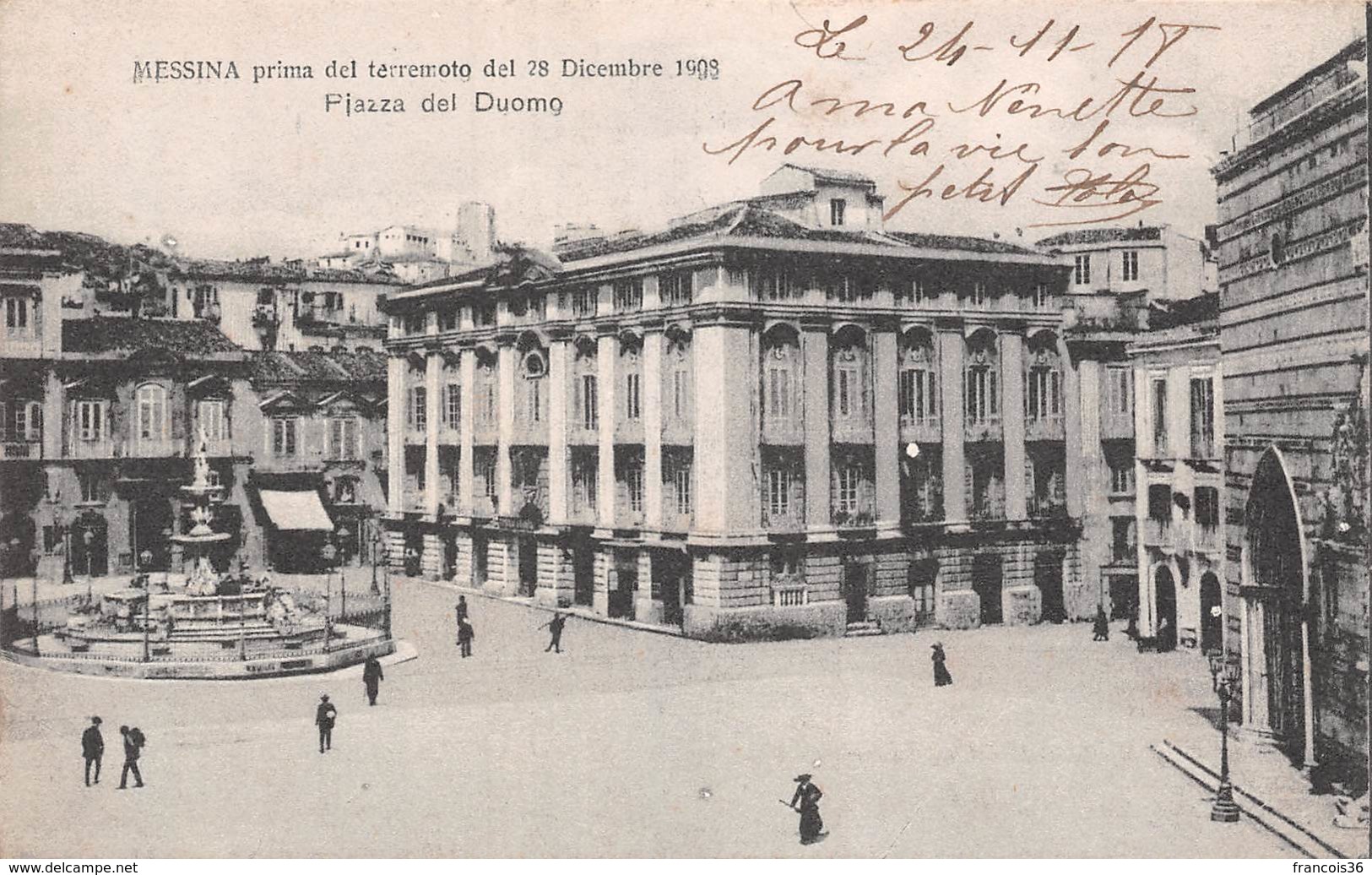 Messina Prima Del Terremoto Del 28 Dicembre 1908 - Piazza Del Duomo - Italie - Messina