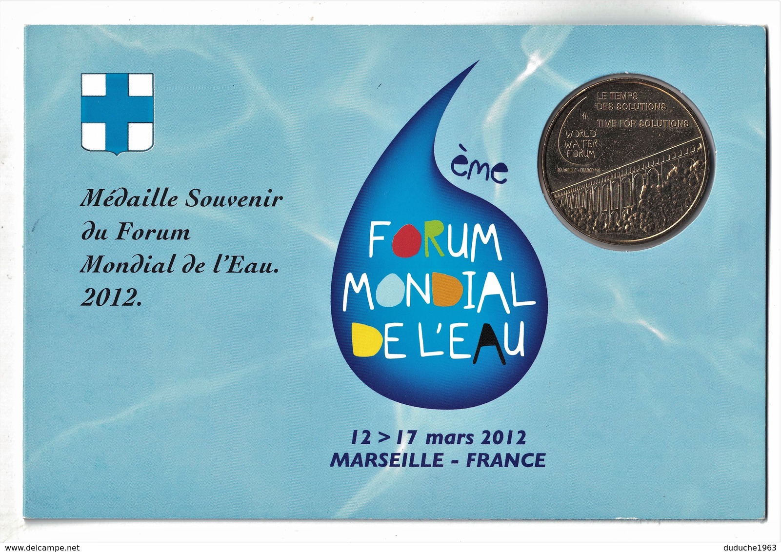 Encart Monnaie De Paris 13.Marseille Forum Mondial De L'eau N°2 L'Aqueduc 2012 - 2012