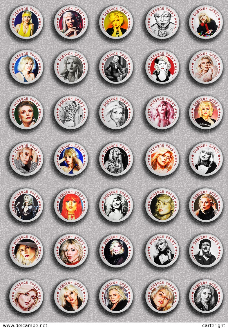 35 X Blondie Band-Deborah Harry Music Fan ART BADGE BUTTON PIN SET 6 (1inch/25mm Diameter) - Musik