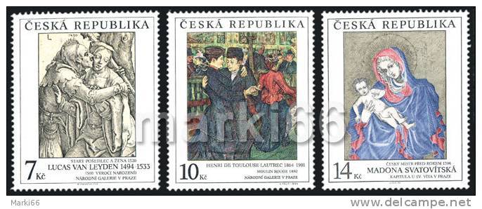 Czech Republic - 1994 - Art On Stamps - Mint Stamp Set - Ungebraucht