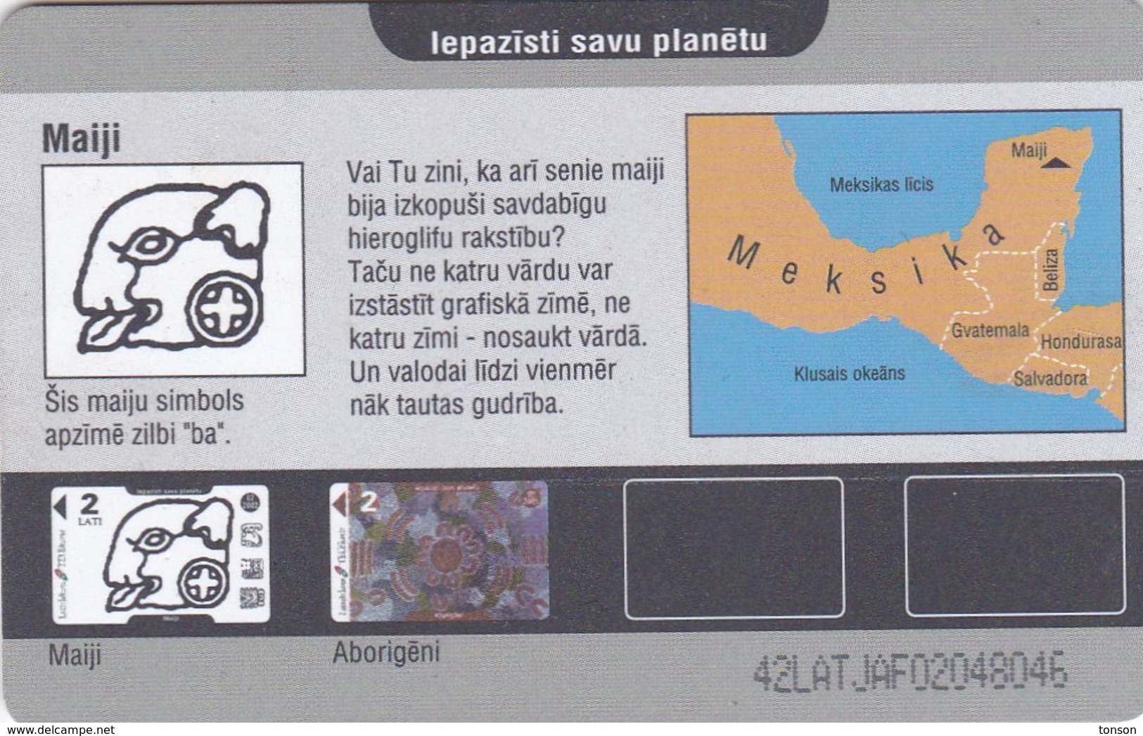 Latvia, D-060, Learn More About The Planet, The Maya, 2 Scans. - Lettland