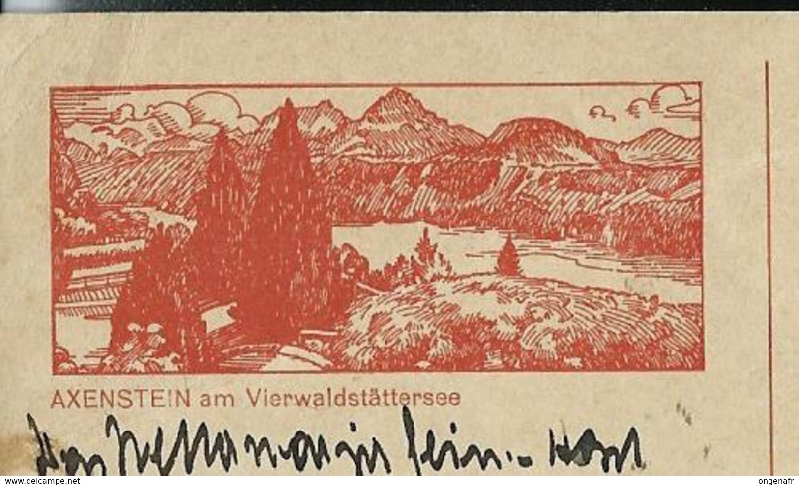 Carte Illustré Obl.  N° 110 - 003   AXENSTEIN Am Vierwaldstättersee  Obl. Zürich: 19/02/1928 (Zumstein 2009) - Ganzsachen