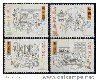 2000 Macau/Macao Stamps -Chinese Tea Ceremony Teapot Bird Fish Dog Furniture Bonsai - Other & Unclassified