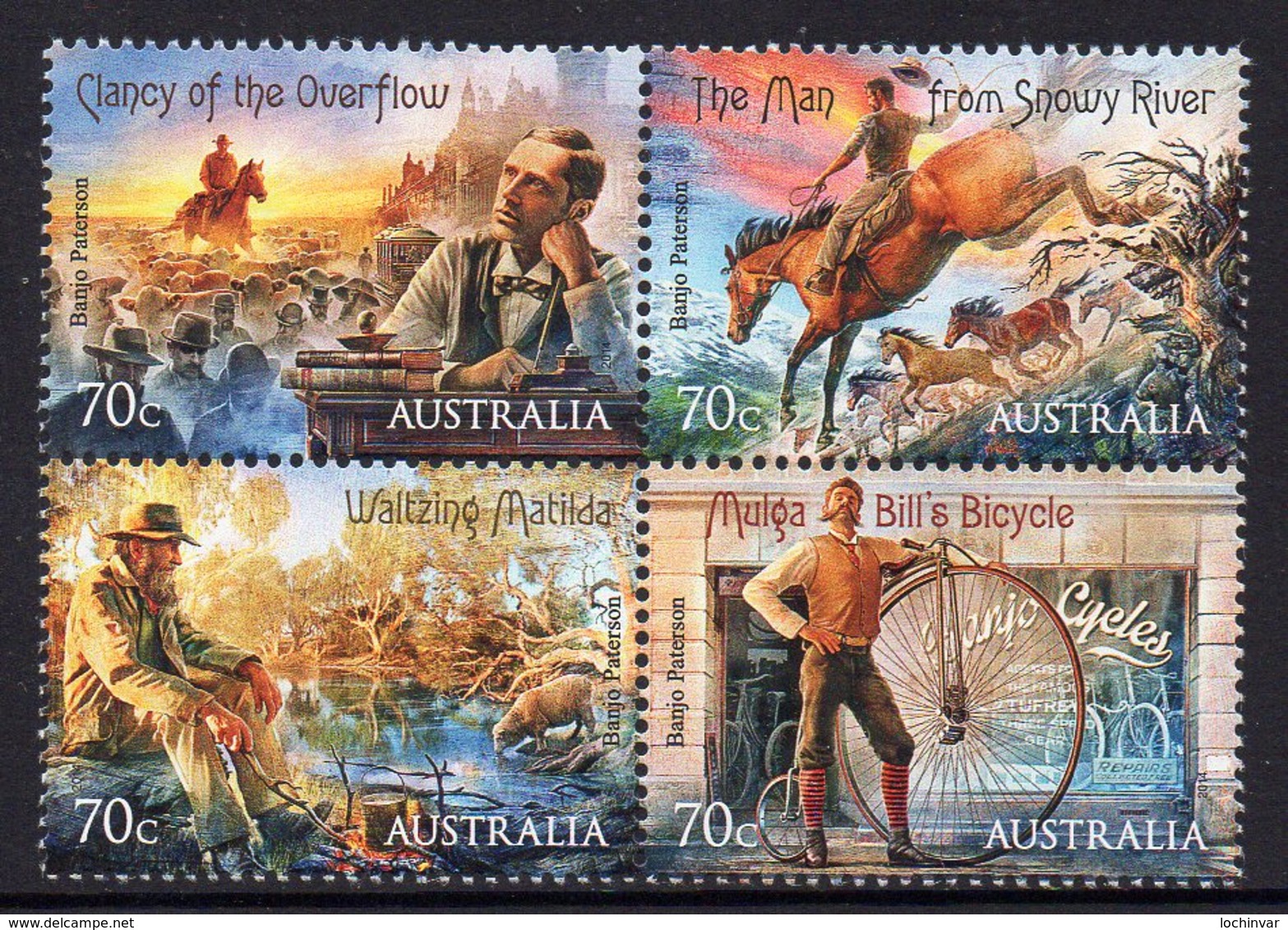 AUSTRALIA, 2014 BUSH BALLADS BLOCK 4 MNH - Mint Stamps