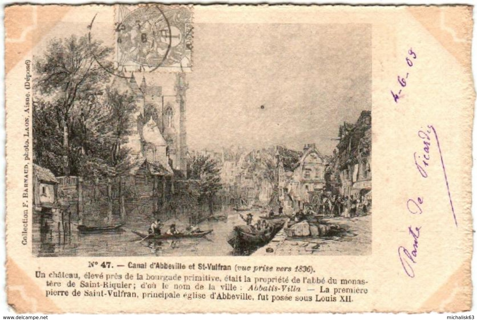 51en 534 CPA - CANAL D'ABBEVILLE ET SAINT VULFRAN - Abbeville