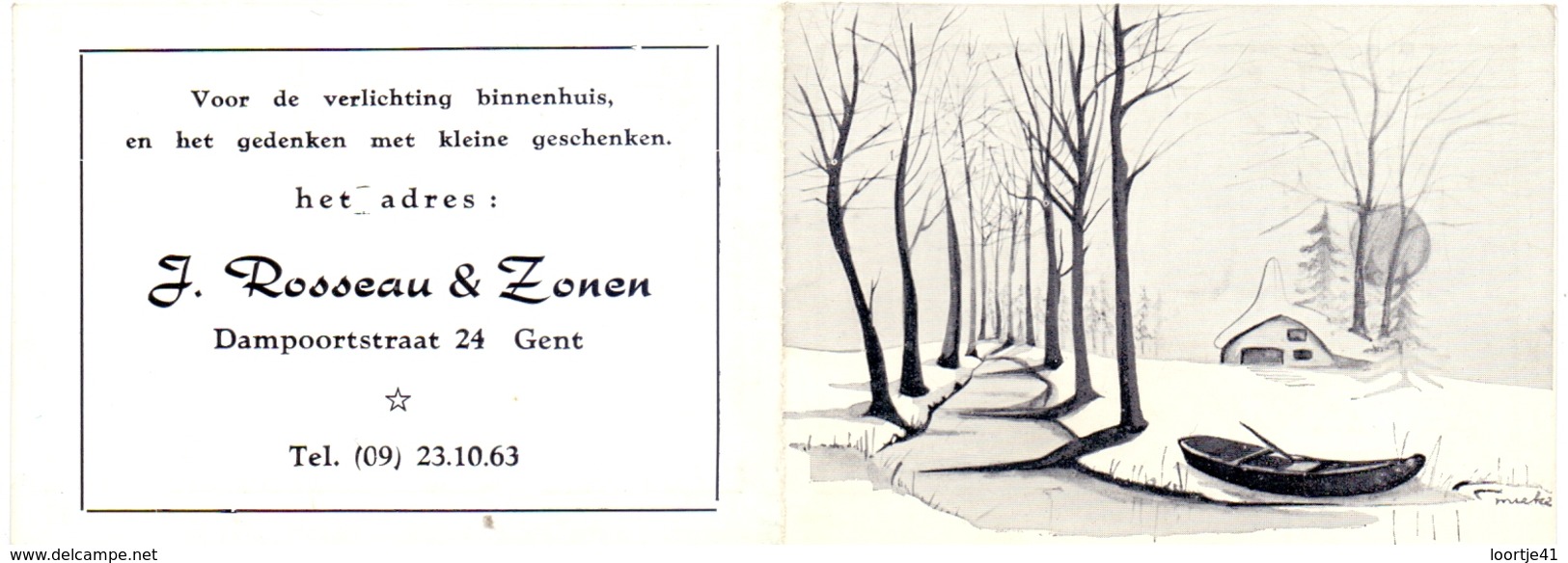 Kalender Calendrier - 1969 - Pub Reclame - Verlichting J. Rousseau & Zonen - Gent - Formato Piccolo : 1961-70