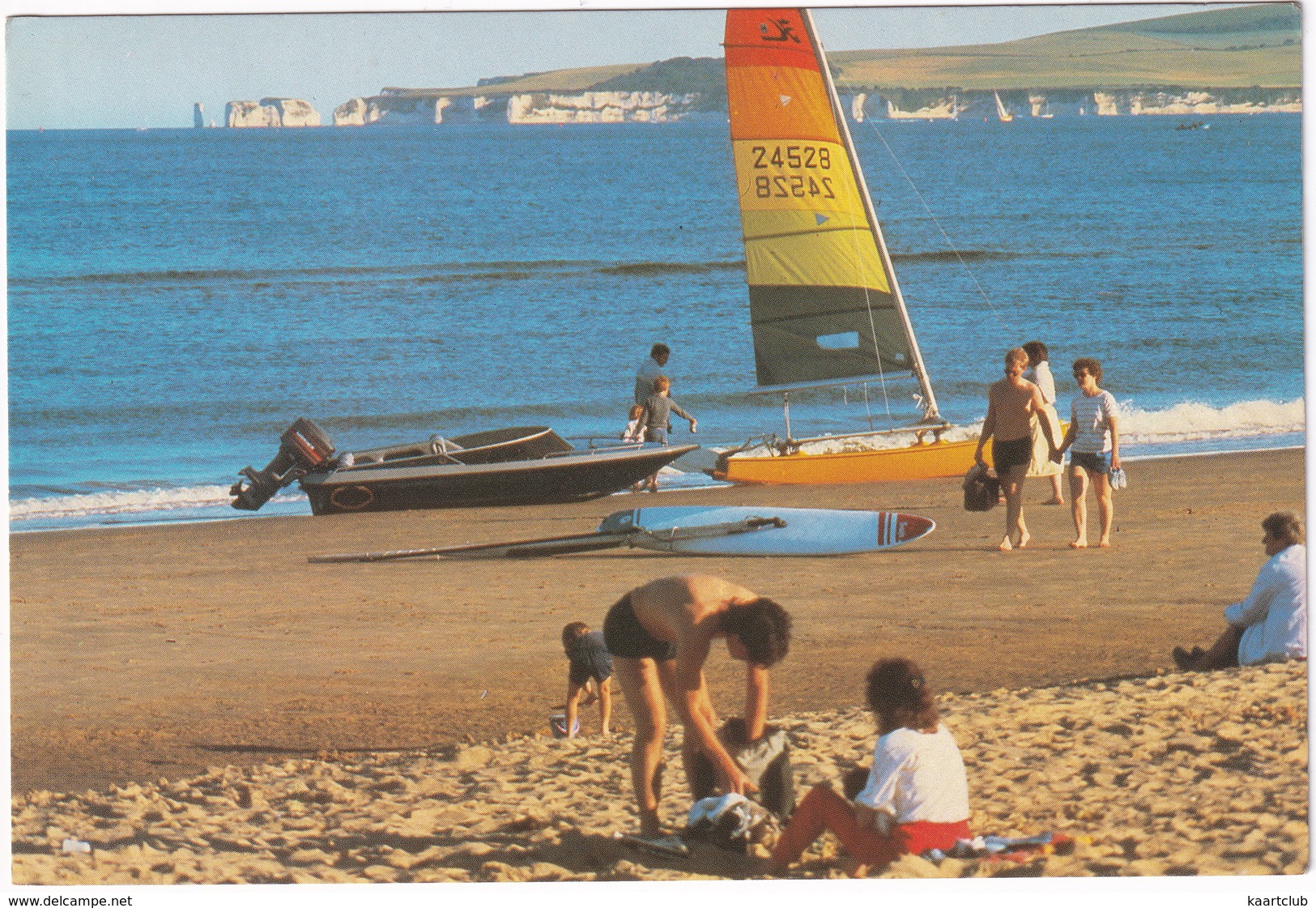 SPEEDBOAT, Windsurfing, Sailing - 'Old Harry, His Wife And Daughter' As Seen From Sandbanks' - Andere & Zonder Classificatie