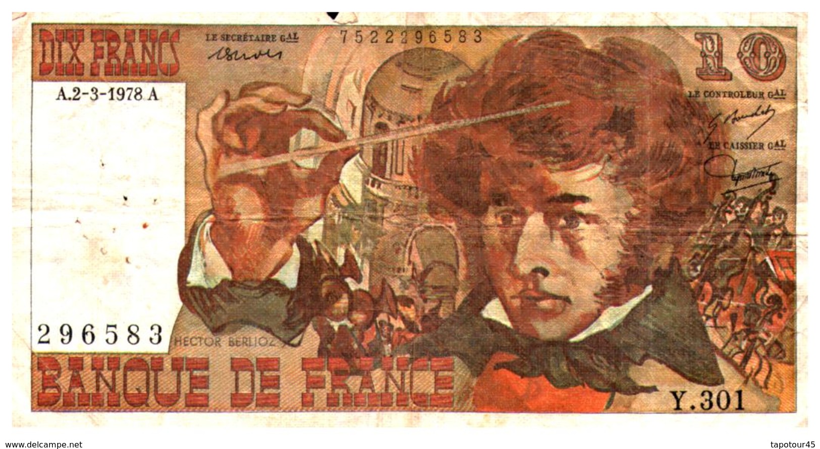 Billet  >  France > 10  Francs  1978 - 10 F 1972-1978 ''Berlioz''