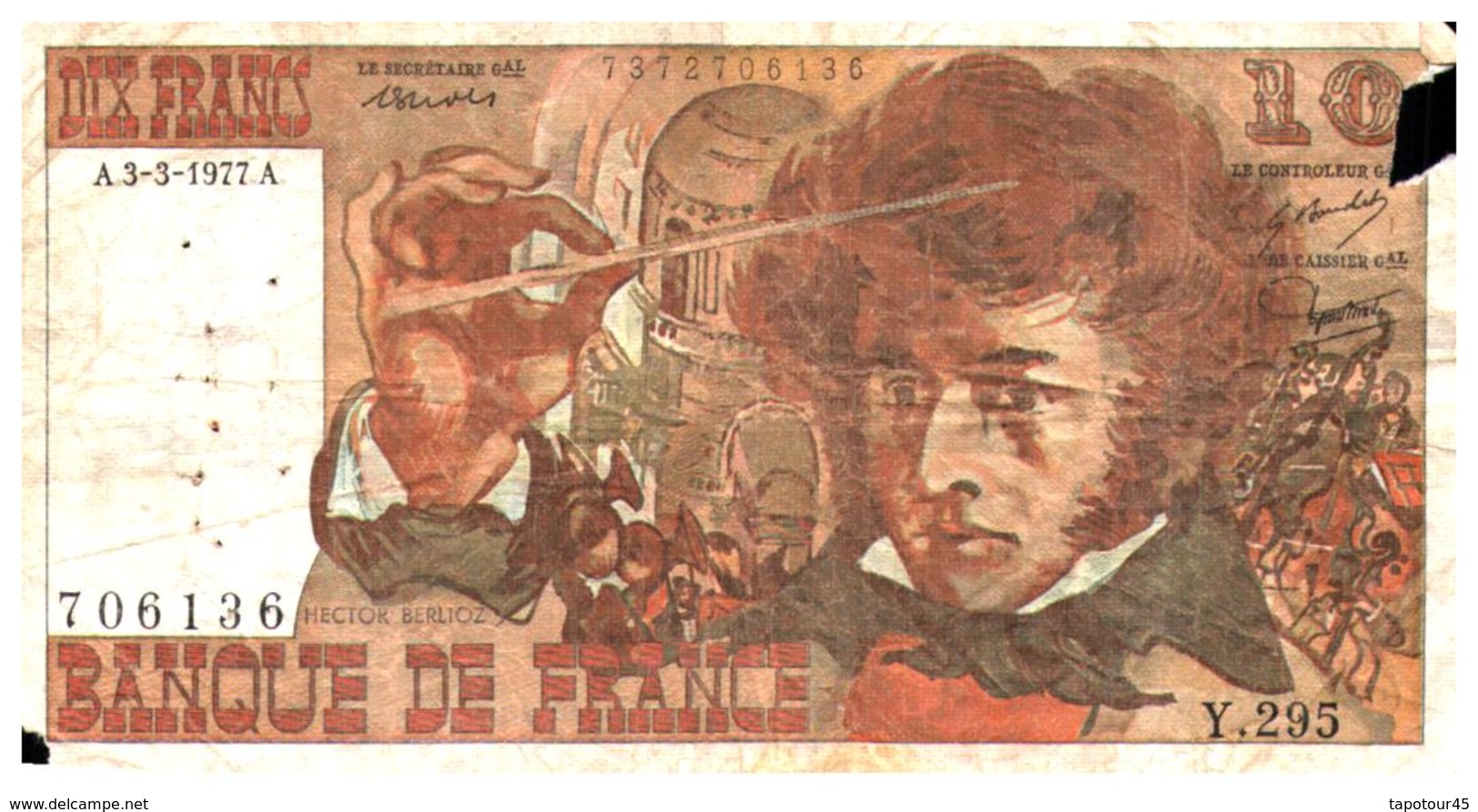 Billet  >  France > 10  Francs  1977 - 10 F 1972-1978 ''Berlioz''