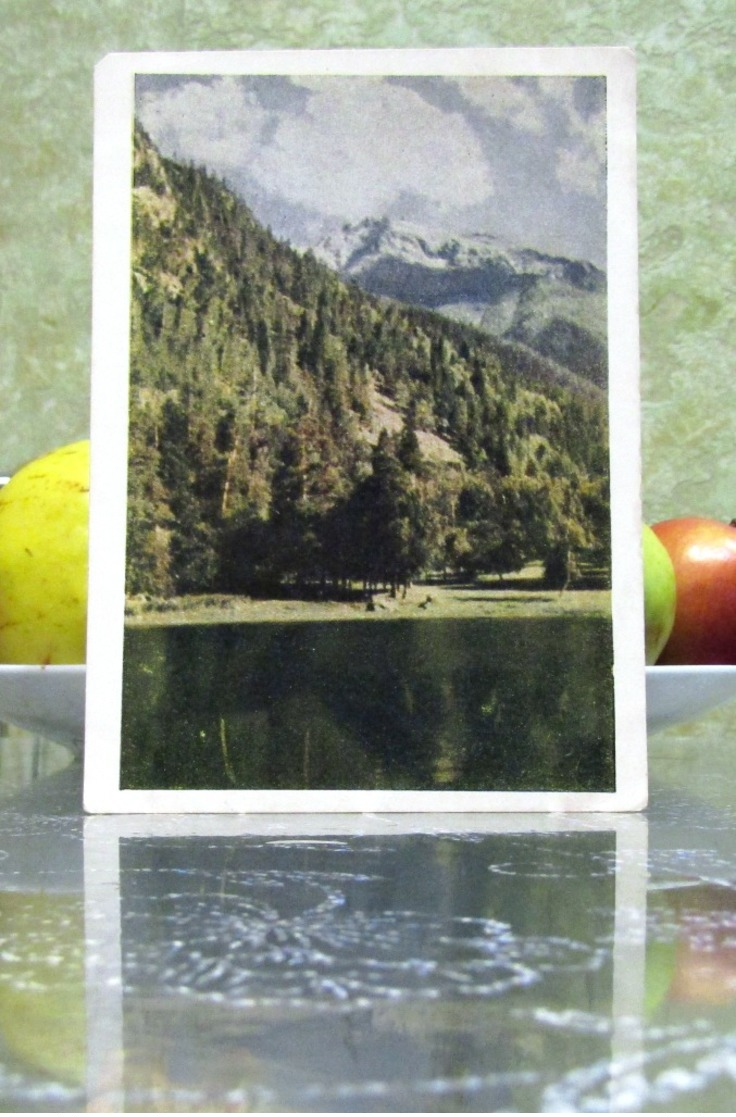 La Géorgie, L'URSS Carte Postale, 1953. Teberda / Montagne Lac Kara-Kol. Paysage. Photo Réelle - Géorgie