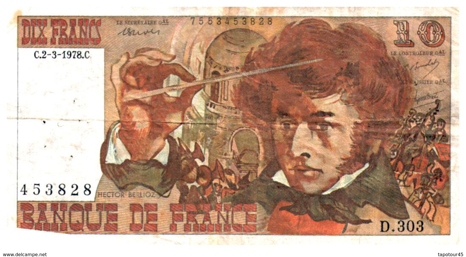 Billet  >  France > 10  Francs 1978 - 10 F 1972-1978 ''Berlioz''
