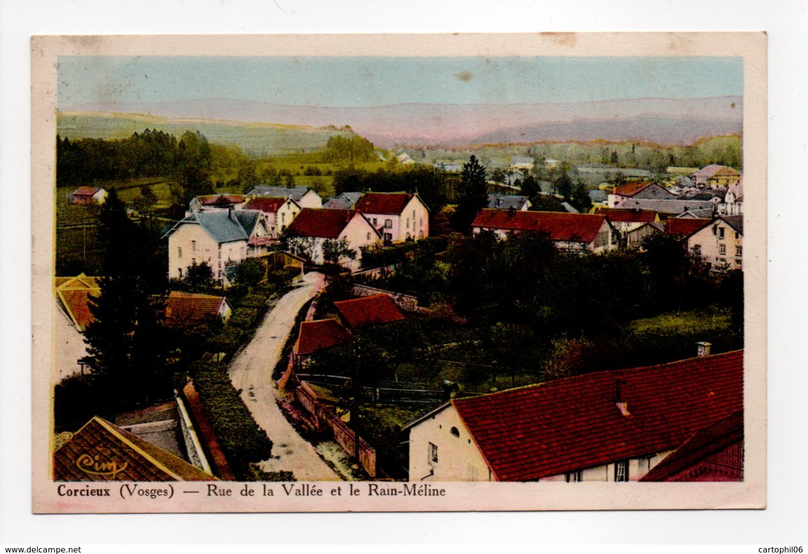 - CPA CORCIEUX (88) - Rue De La Vallée Et Le Rain-Méline 1936 - Collection Pourel - Photo CIM - - Corcieux