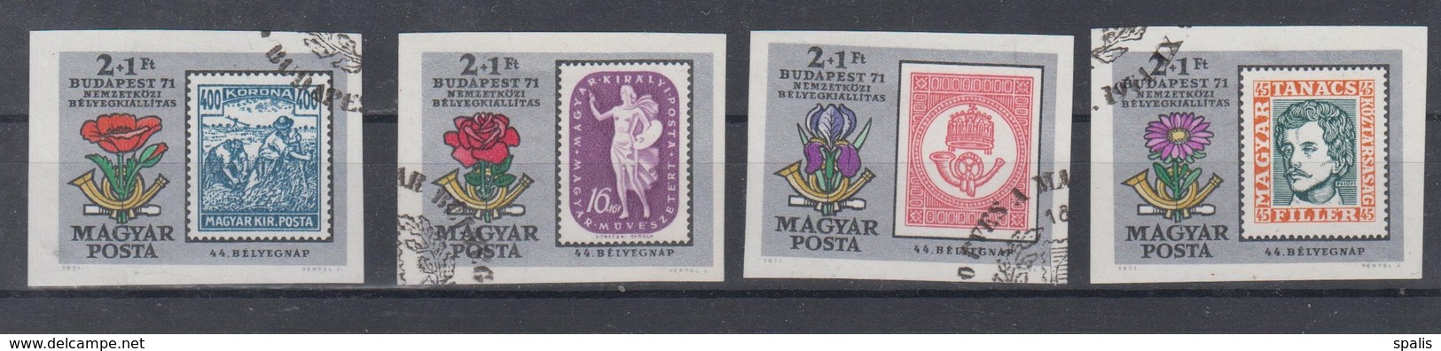 Hungary 1971 Mi 2684-7 B Imperf Stamp On Stamps - Used Stamps