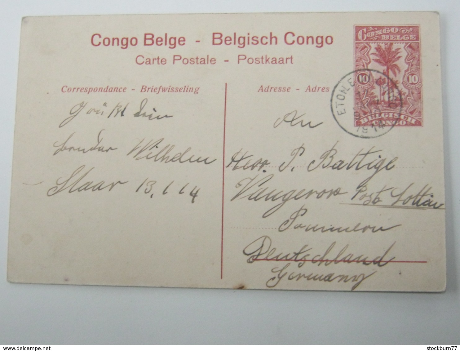 1914 , Carte Postale A Allemangne - Cartas & Documentos
