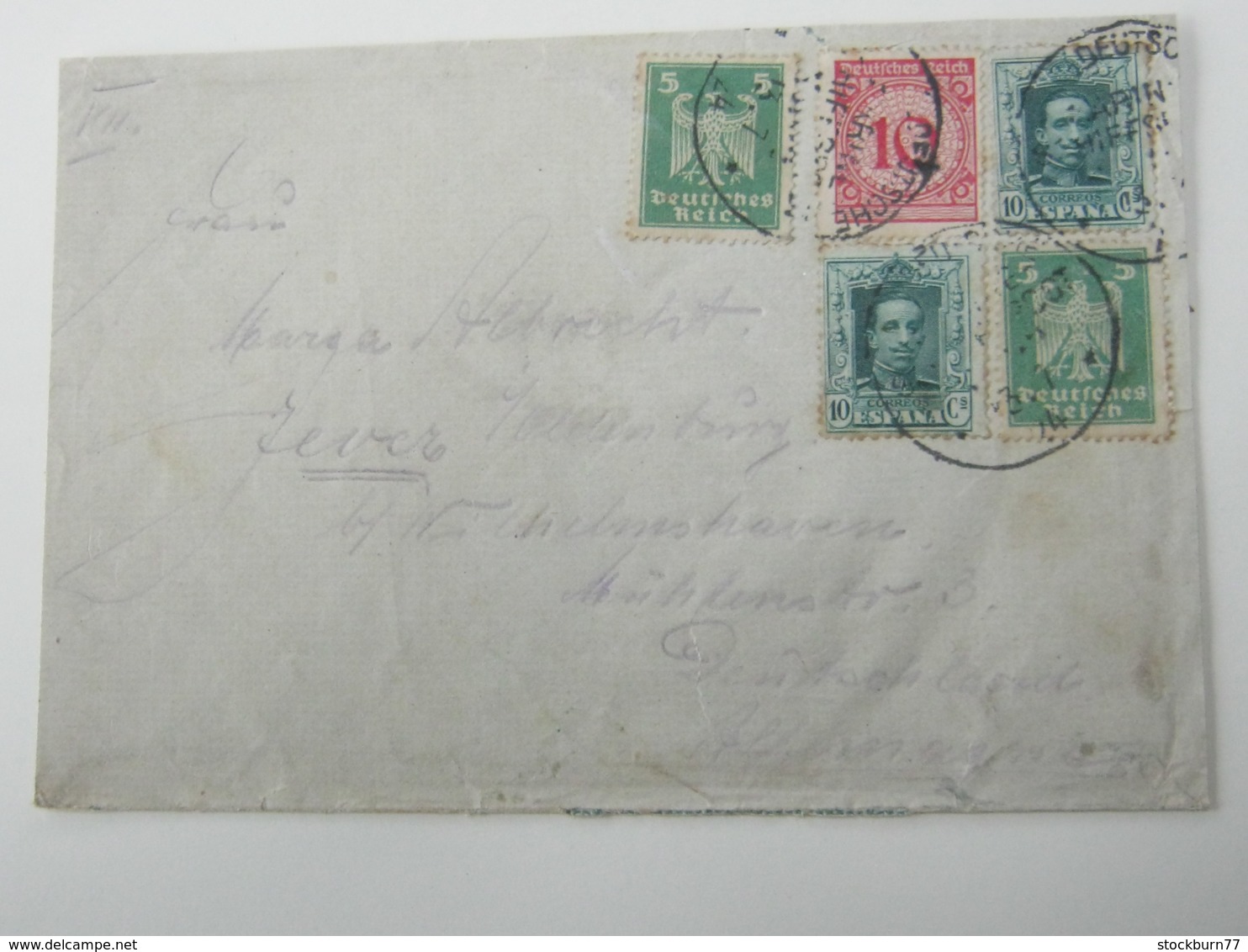 1924 , LA CORUNA , Carta  A Alemania , Linien Schiff " BRAUNSCHWEIG" - Cartas & Documentos