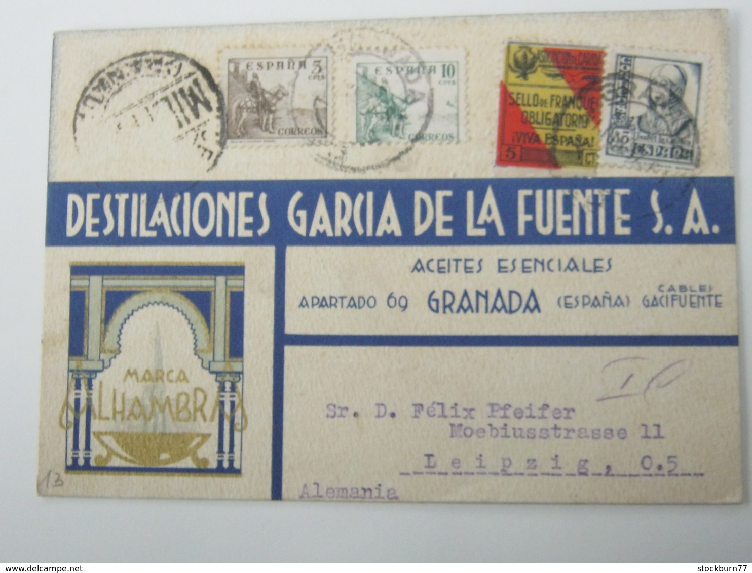 1937, Guerre  , Carta Censurado A Alemania - Cartas & Documentos