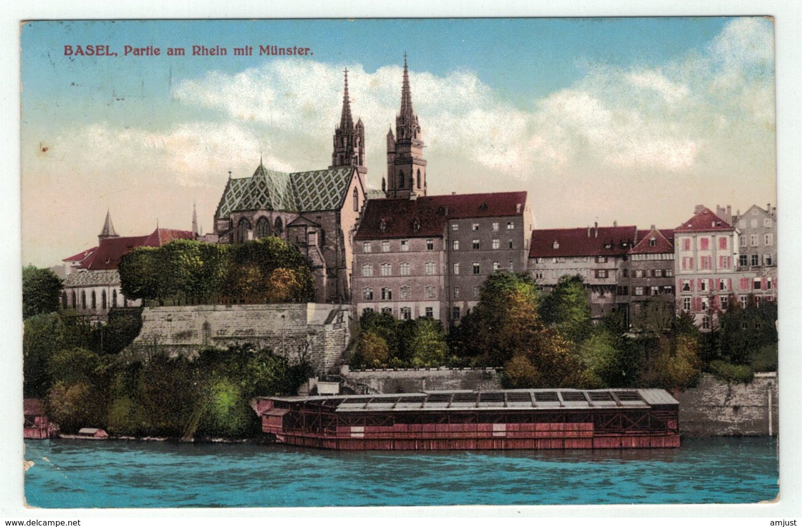 Suisse // Schweiz // Switzerland // Bâle-Ville // Basel, Partie Am Rhein Mit Münster - Bâle