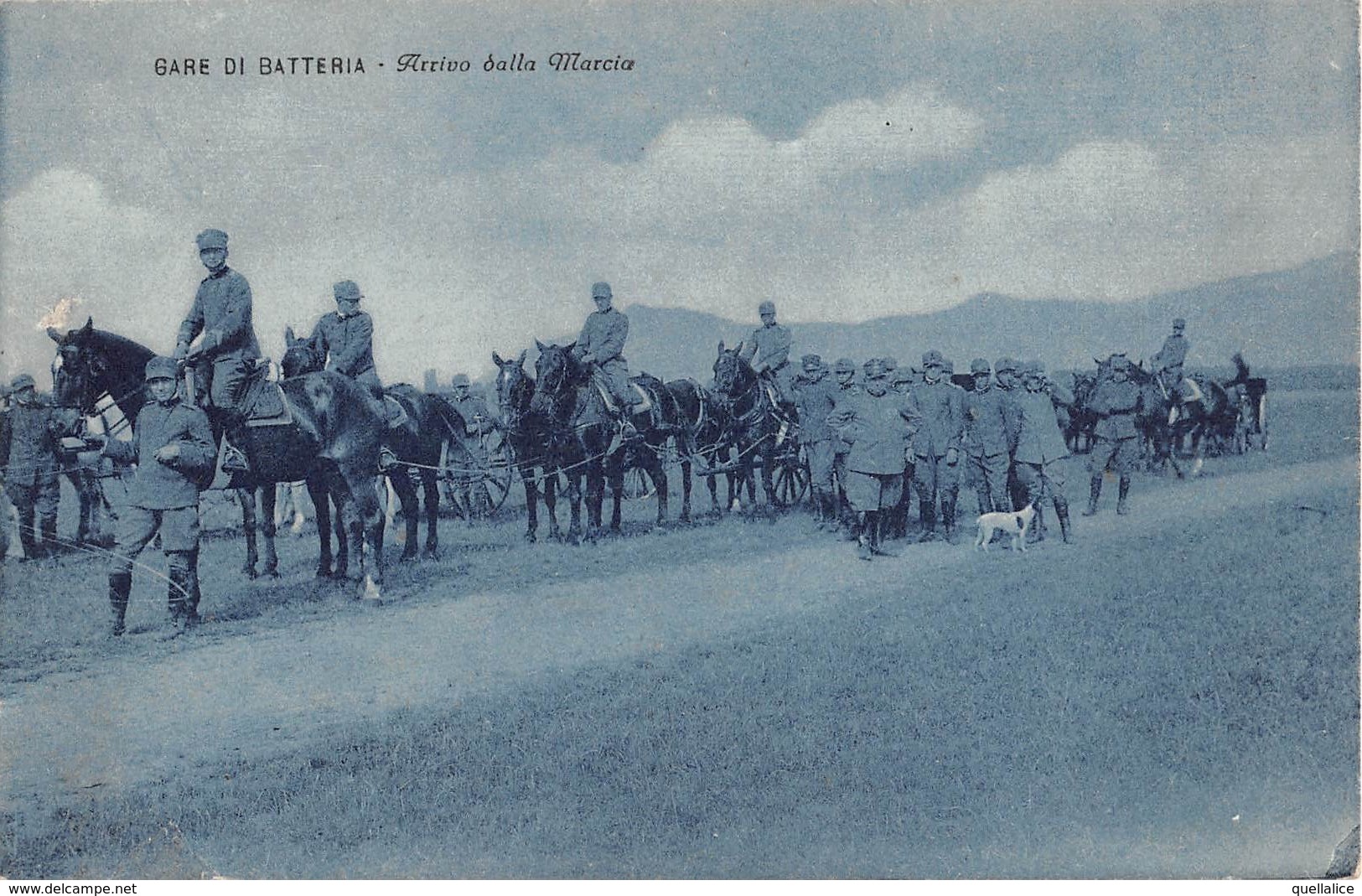 0746 "(TO) VENARIA REALE - GARE DI BATTERIA - ARRIVO DALLA MARCIA"ANIMATA, MILITARI. CART SPED 1924 - Autres & Non Classés