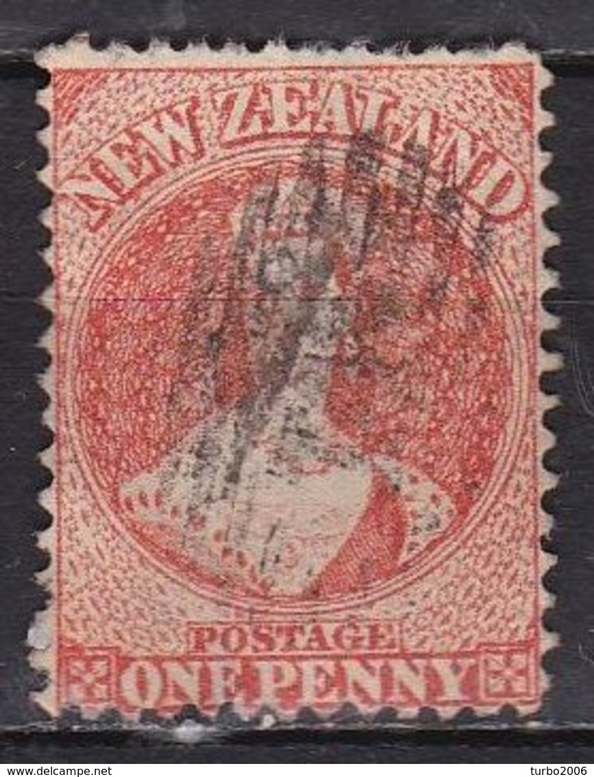 New Zealand : 1862 1 D Orange S.G. 110 Used - Gebruikt