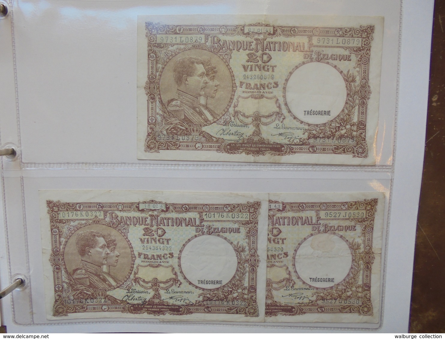 JOLIE COLLECTION BILLETS BELGES(+quelques divers) en ALBUM "DAVO" (2330) 1 KILO 500