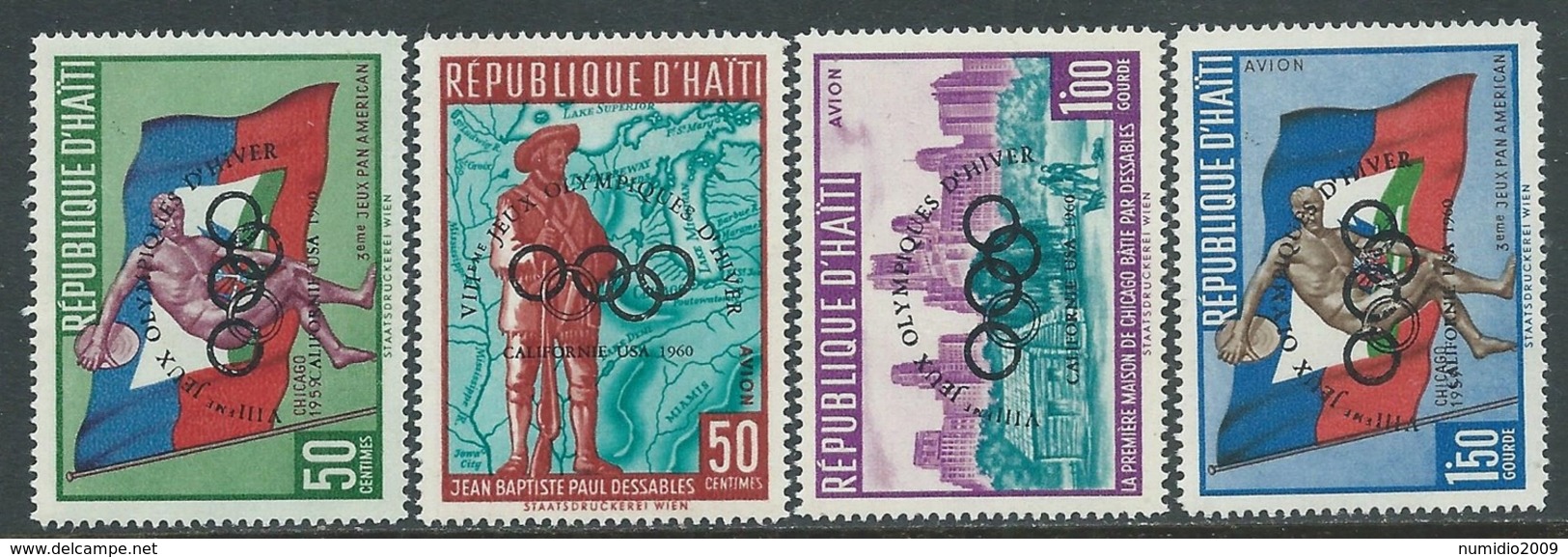 1960 HAITI OLIMPIADI INVERNALI DI SQUAW VALLEY MNH ** - F4-10 - Inverno1960: Squaw Valley