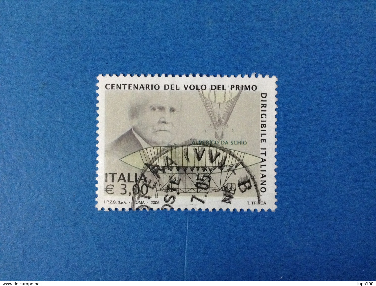 2005 ITALIA FRANCOBOLLO USATO STAMP USED - PRIMO DIRIGIBILE ALMERICO DA SCHIO - - 2001-10: Usati