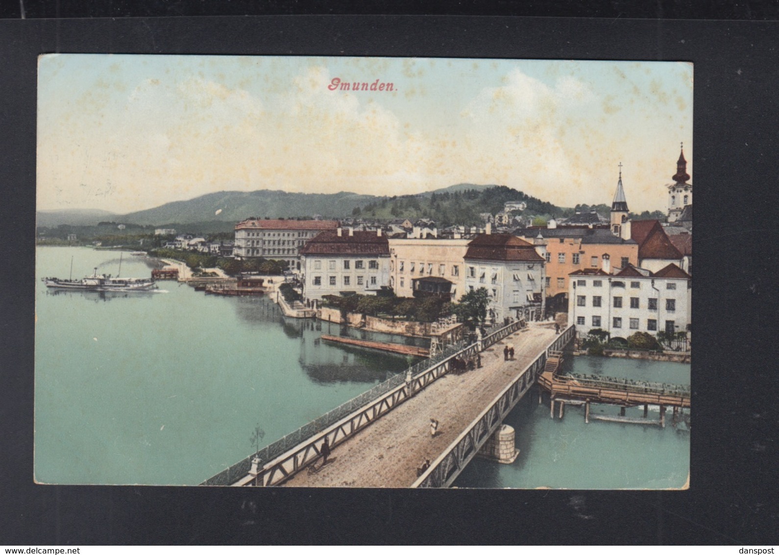 Österreich AK Gmunden Brücke 1909 - Gmunden