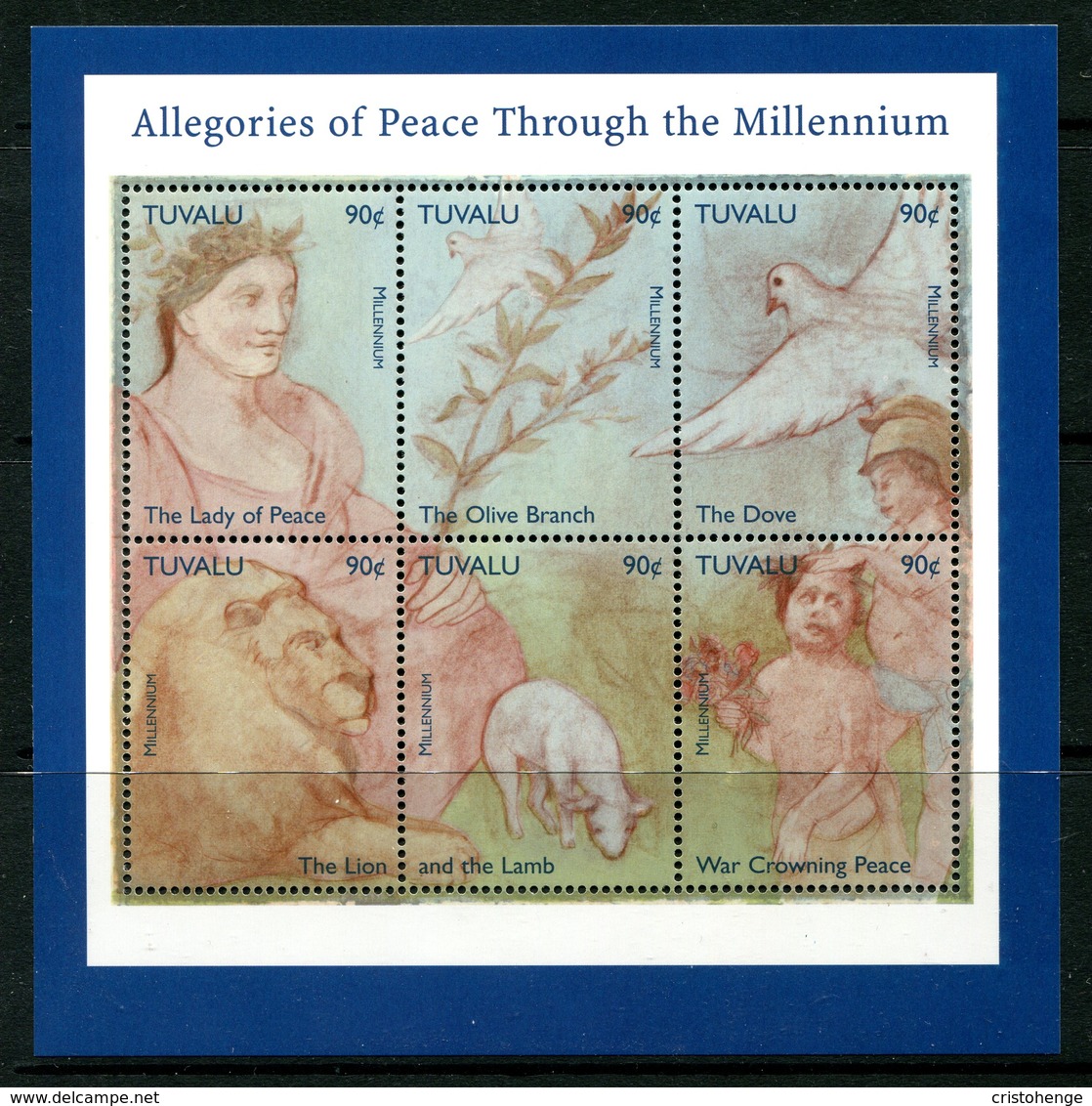 Tuvalu 1999 New Millenium - Allegories Of Peace Sheetlet MNH (SG 864-870) - Tuvalu