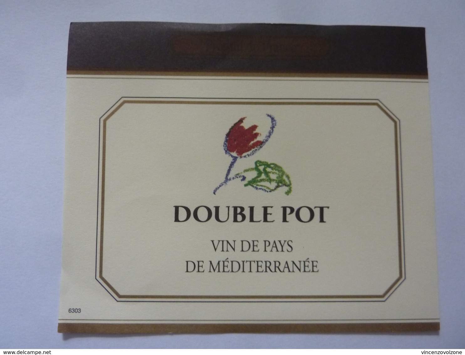 Etichetta "DOUBLE POT VIN DE PAYS DE MEDITERRANEE" - Côtes Du Rhône