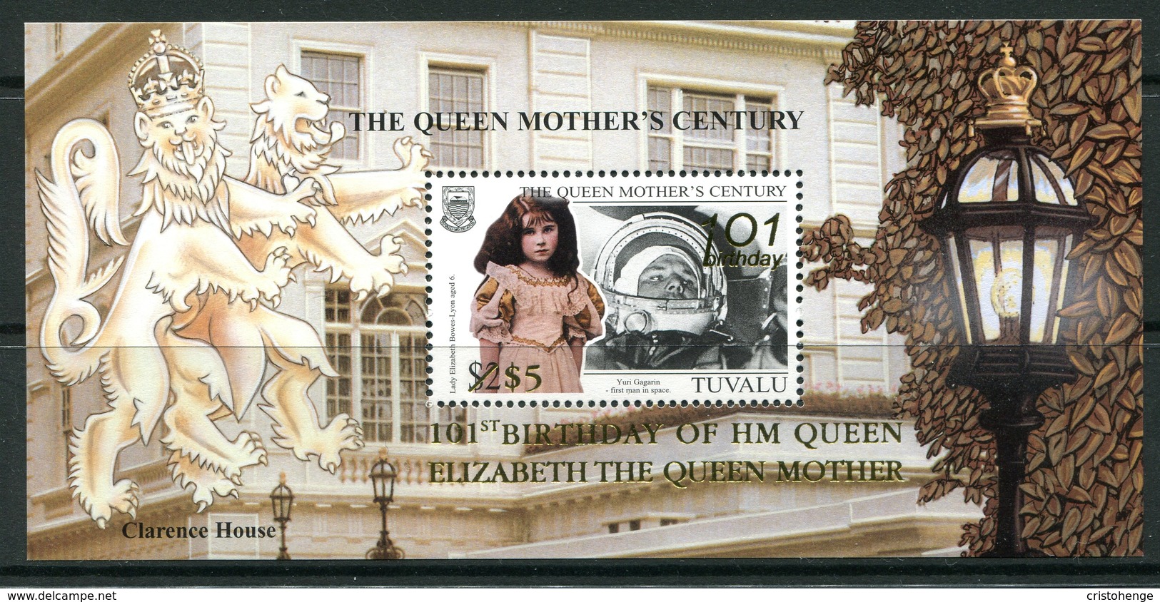 Tuvalu 2001 101st Birthday Of Queen Elizabeth The Queen Mother MS MNH (SG MS1004) - Tuvalu