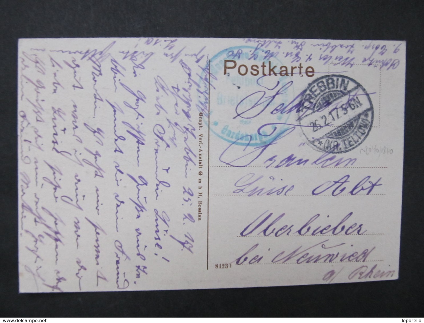 AK TREBBIN Kr. Teltow 1917 Feldpost  ////  D*35811 - Trebbin