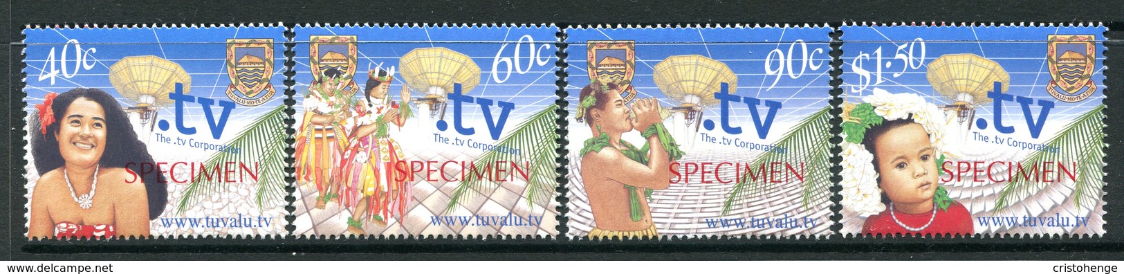 Tuvalu 2001 Inauguration Of .tv ISP - SPECIMEN - Set MNH (SG 1005-1008) - Tuvalu