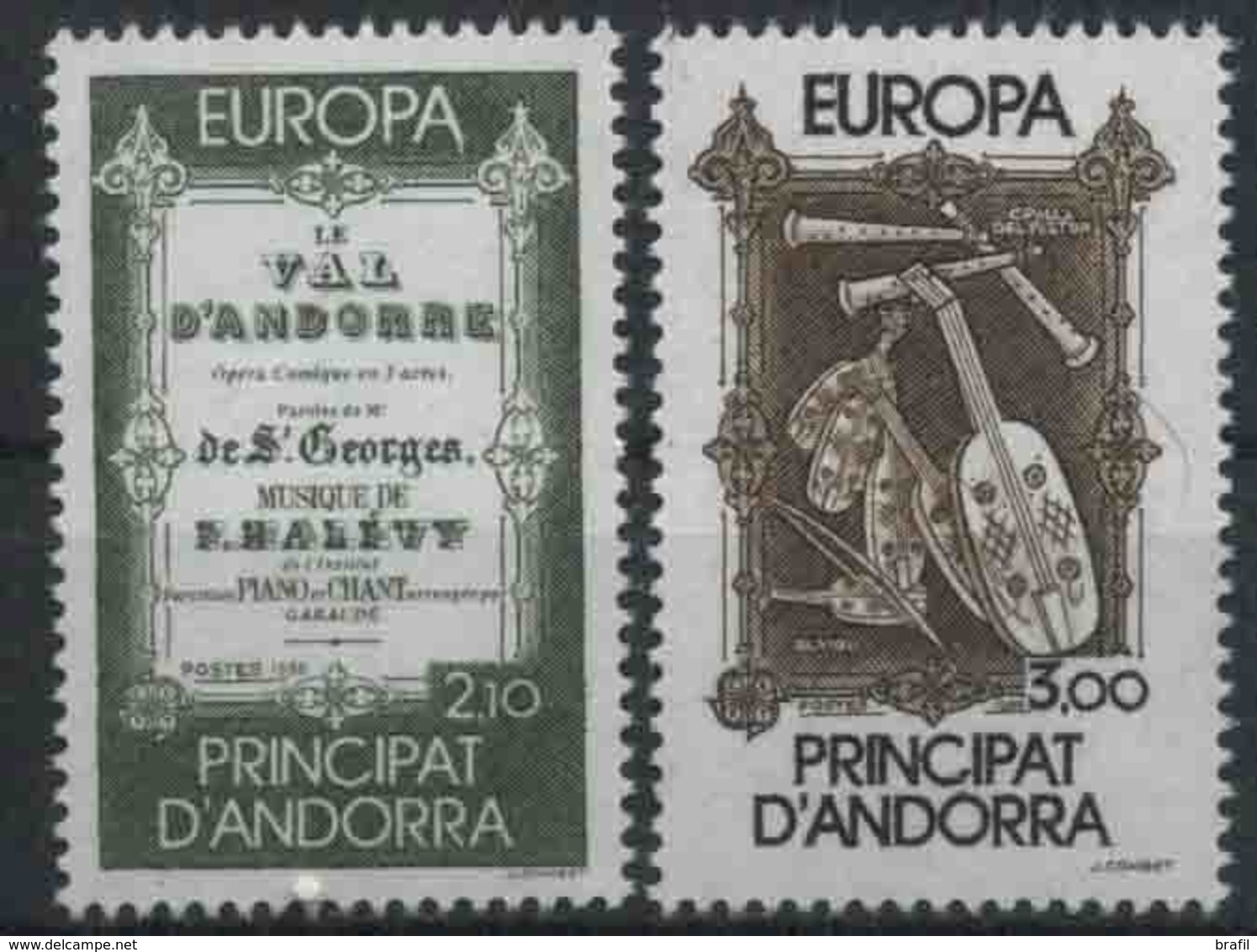 1985 Europa C.E.P.T., Andorra Francese, Serie Completa Nuova (**) - 1985