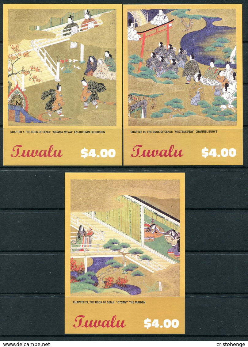 Tuvalu 2002 Japanese Art - The Tale Of Genji MS (3) Set MNH (SG MS1042a-c) - Tuvalu