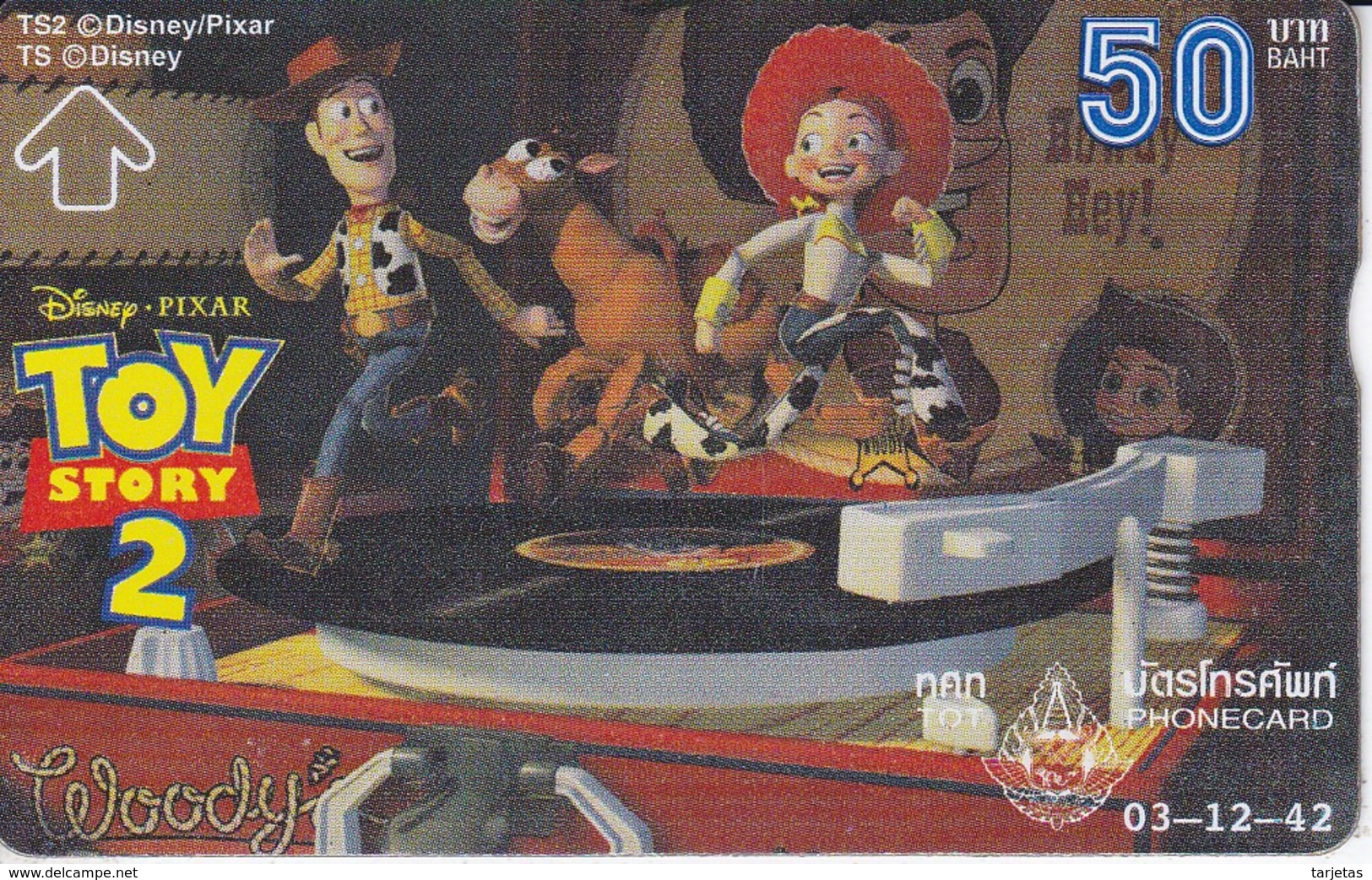 TARJETA DE TAILANDIA DE LA PELICULA TOY STORY 2 (DISNEY) - Disney