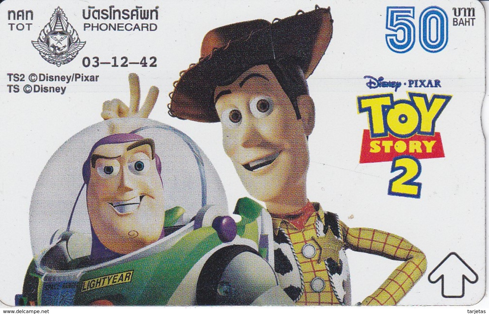 TARJETA DE TAILANDIA DE LA PELICULA TOY STORY 2 (DISNEY) - Disney