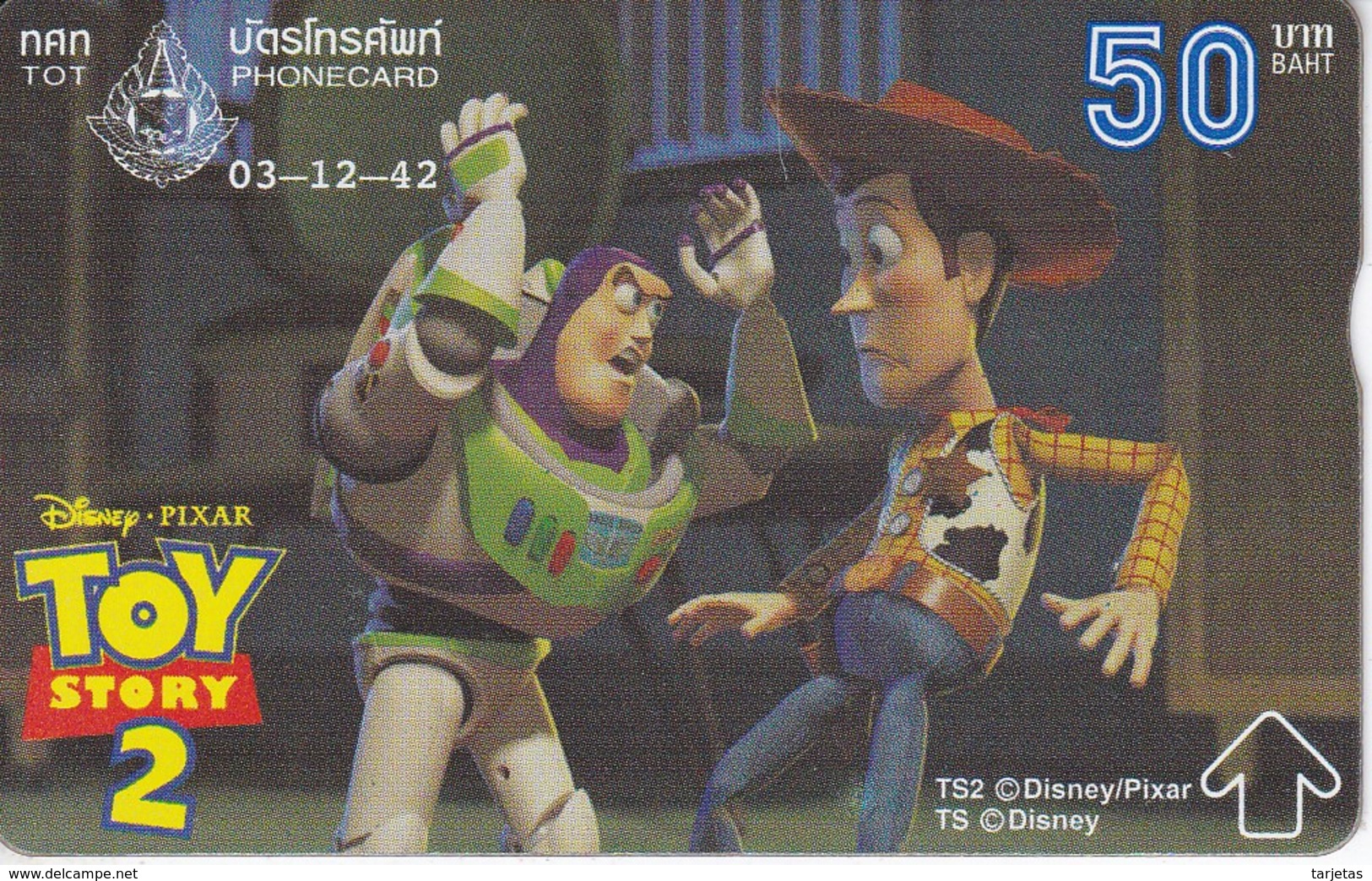 TARJETA DE TAILANDIA DE LA PELICULA TOY STORY 2 (DISNEY) - Disney