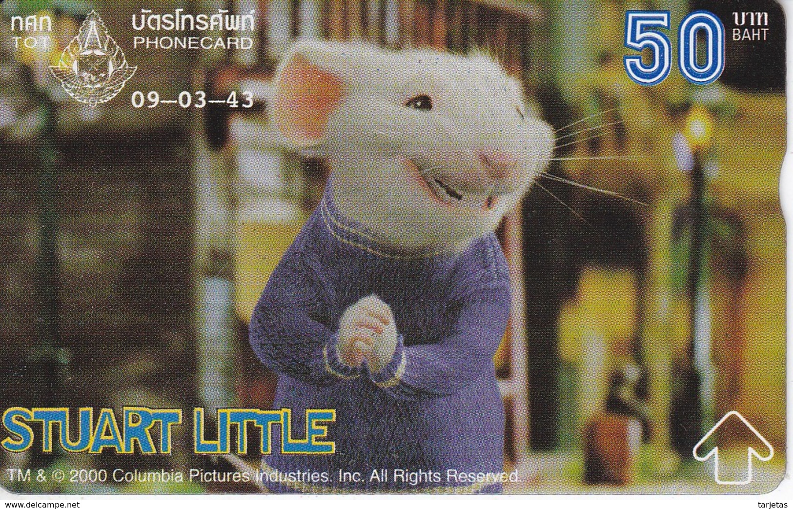 TARJETA DE TAILANDIA DE LA PELICULA STUART LITTLE (DISNEY) - Disney