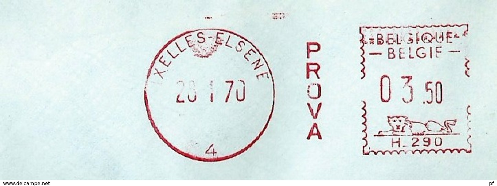 Brief Ema SATAS H-290 IXELLES- Elsene Met Verticale Vlagstempel PROVA - 1960-1979