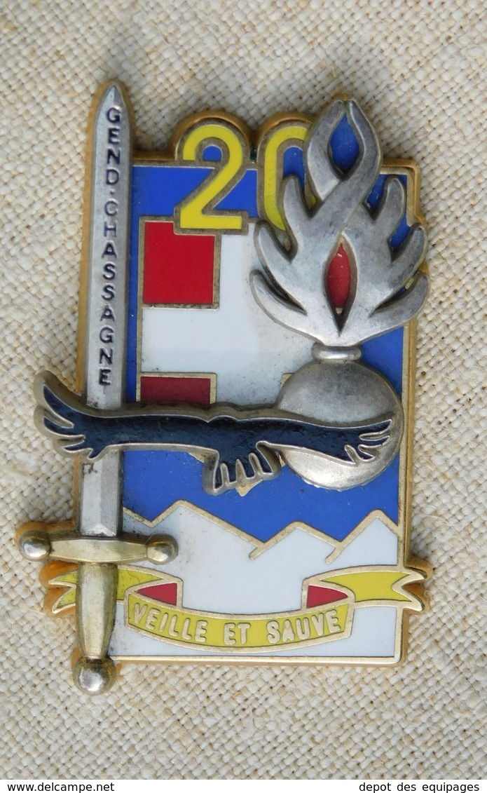 Insigne Stage N°20 , 1998 , GENDARMERIE, GENDARME CHASSAGNE - Police & Gendarmerie