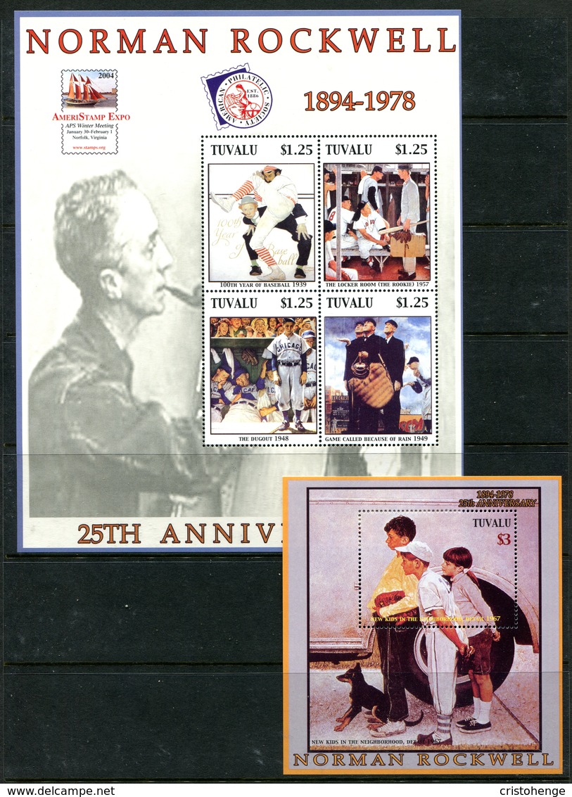 Tuvalu 2004 25th Death Anniversary Of Artist Norman Rockwell MS (2) Set MNH (SG MS1115-1116) - Tuvalu