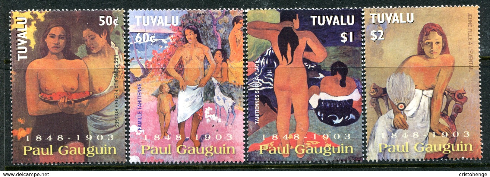 Tuvalu 2004 Death Centenary Of Paul Gaugin Set MNH (SG 1117-1120) - Tuvalu