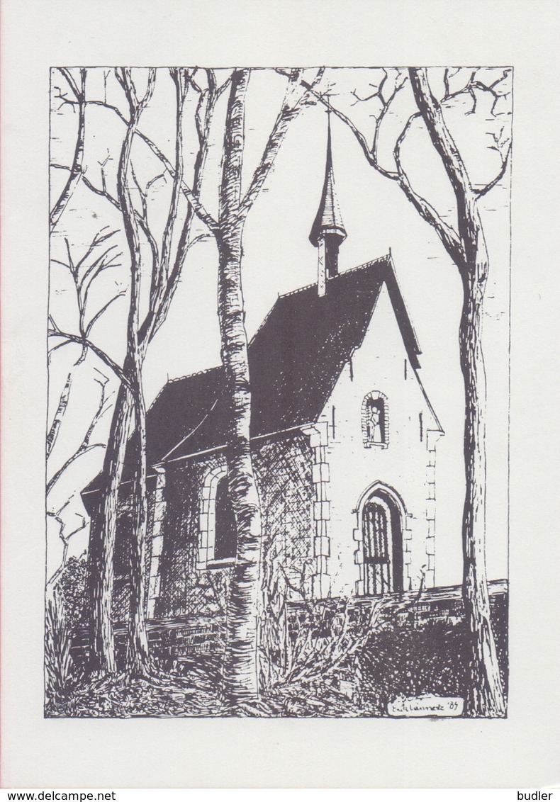 1985: TIELT : ## 't Stocktkapelletje ## : Pentekening Van Eric Vanneste – Uitgave “Vrijdag” - Postkaart 105 X 147 Mm - Tielt